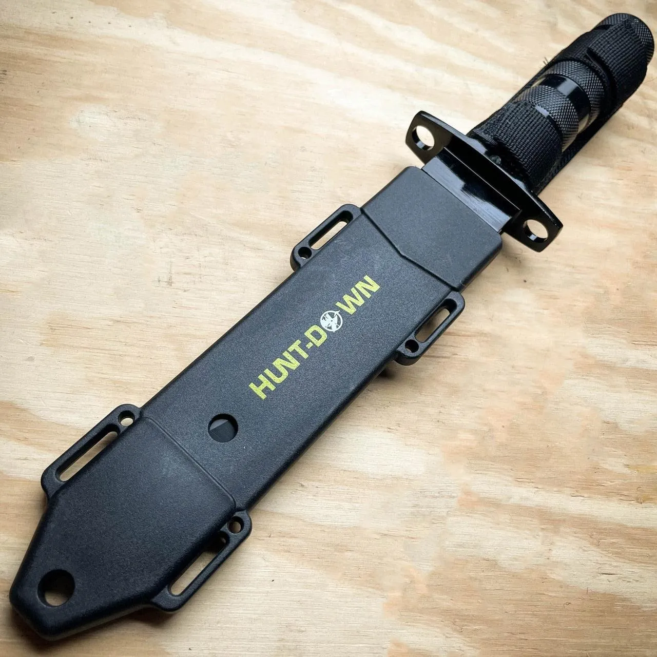 12" Tactical Camping Hunting Rambo Fixed Blade Knife BLACK Bowie   Survival KIT