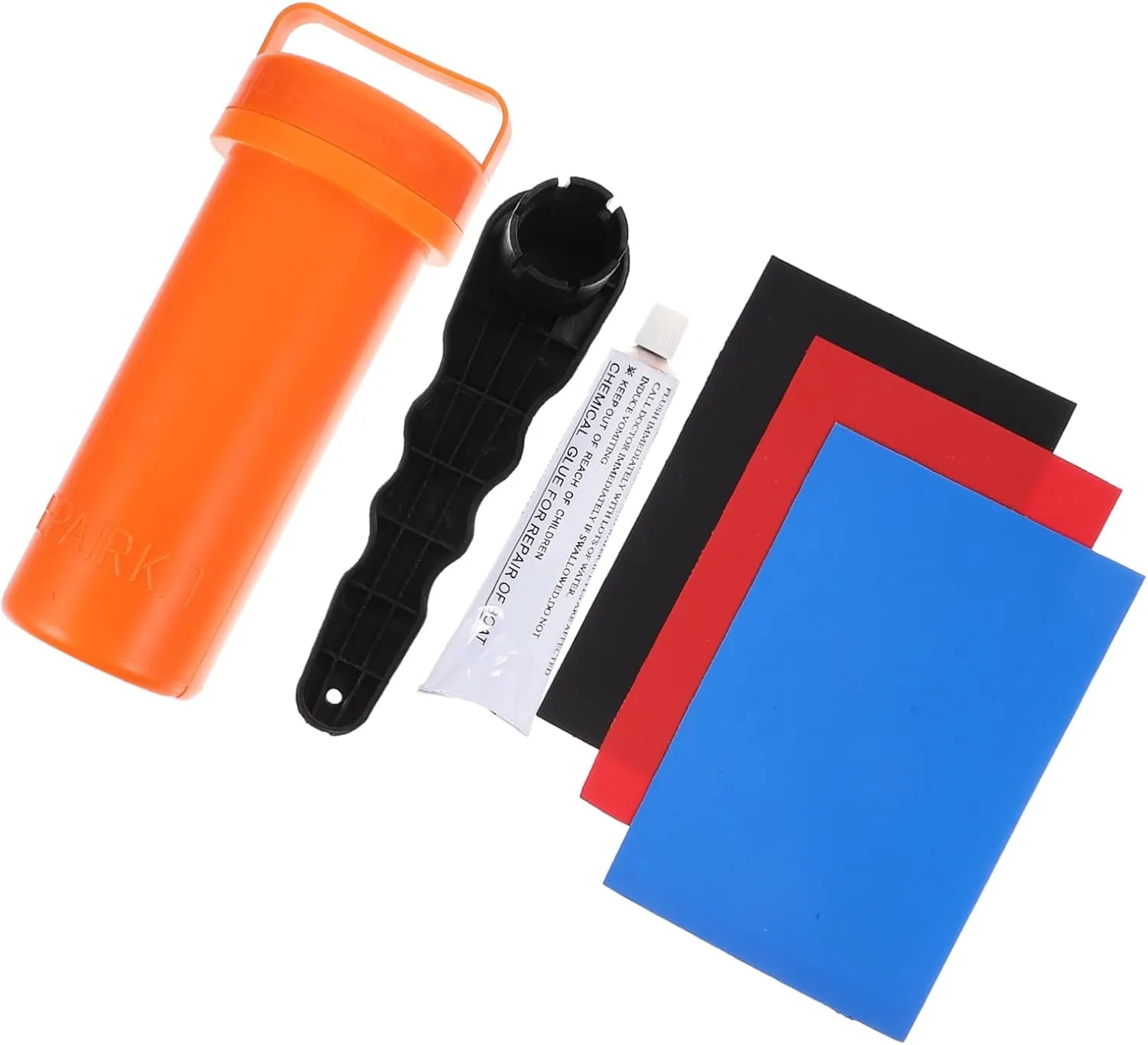 1Set Inflatable Repair Kit for Paddleboards and Surfboards Includes Repair Patches Adhesive Glue and Valves Essential Accessory for Rafts and Inflatable Boats