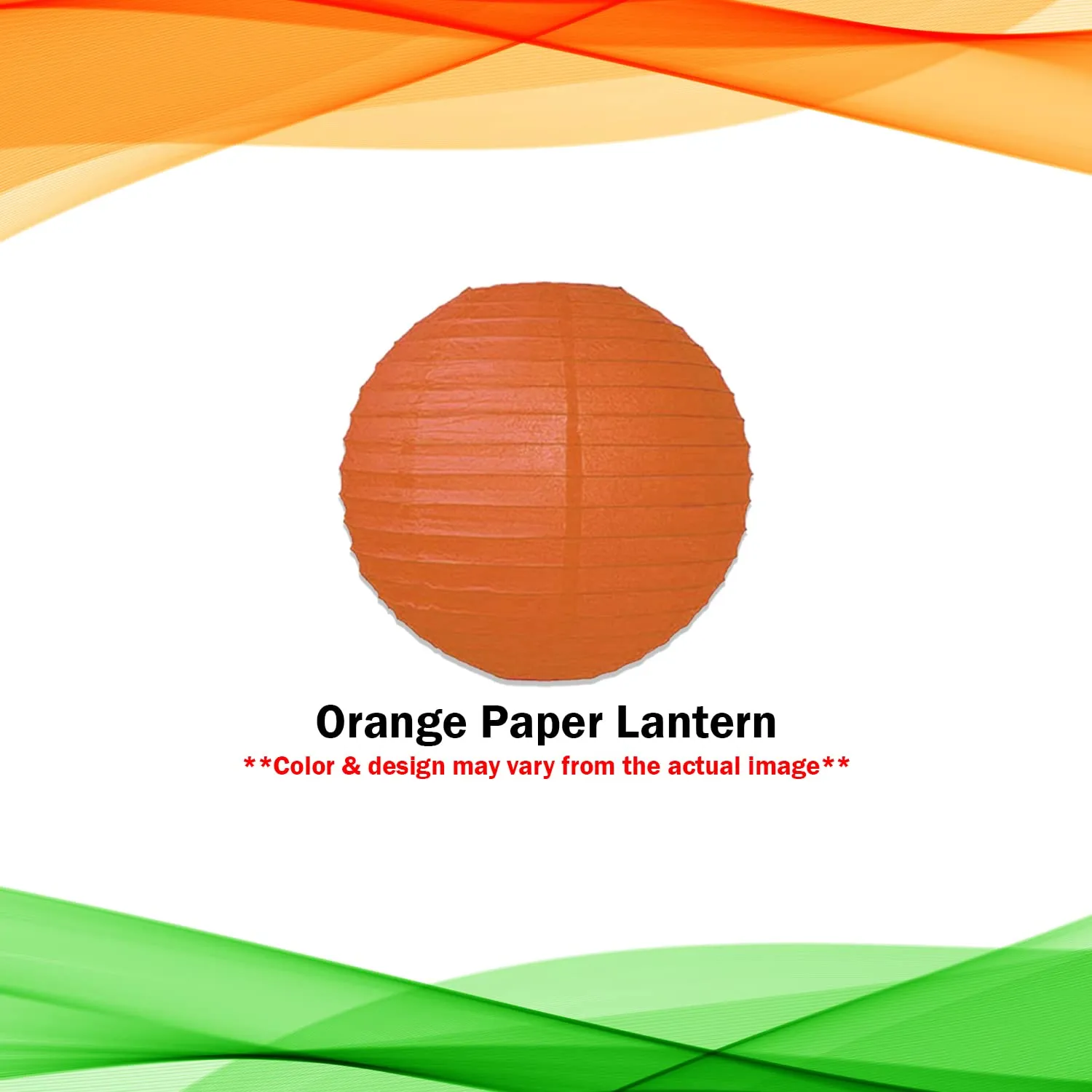 26 January Decoration Items - Pack of 8 Pcs - Tricolor Paper Lantern and Fairy Light