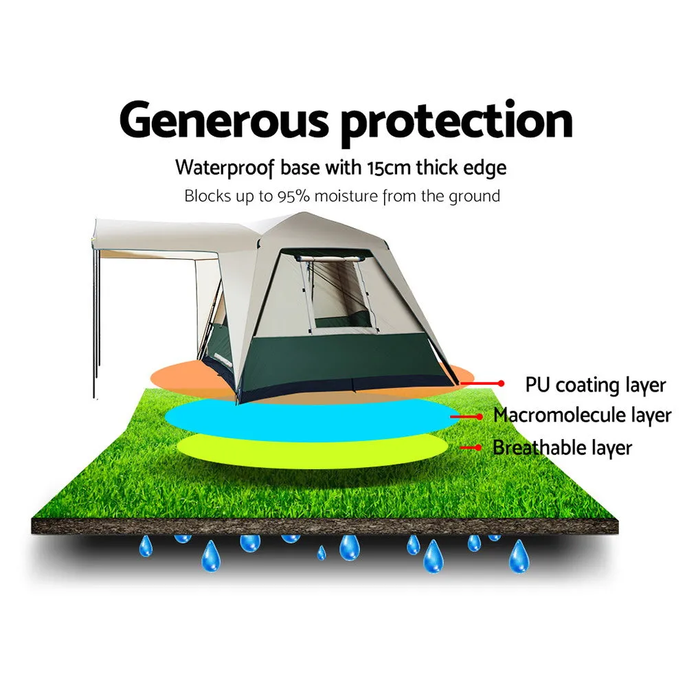 4-Person Instant Up Dome Camping Tent, UV-Resistant Weisshorn