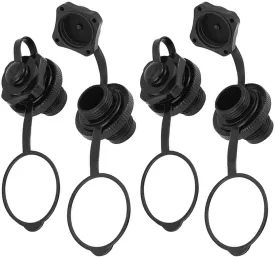 4Pcs Inflatable Boat Air Valve, 22mm Towable Tube Plug, Inflatable Boat Replacement Caps for Rubber Dinghy, Kayak, Raft, Pool Boat