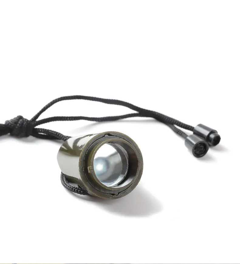 7 in 1 Survival Whistle Compass Thermometer LED Flashlight Mirror Magnifier