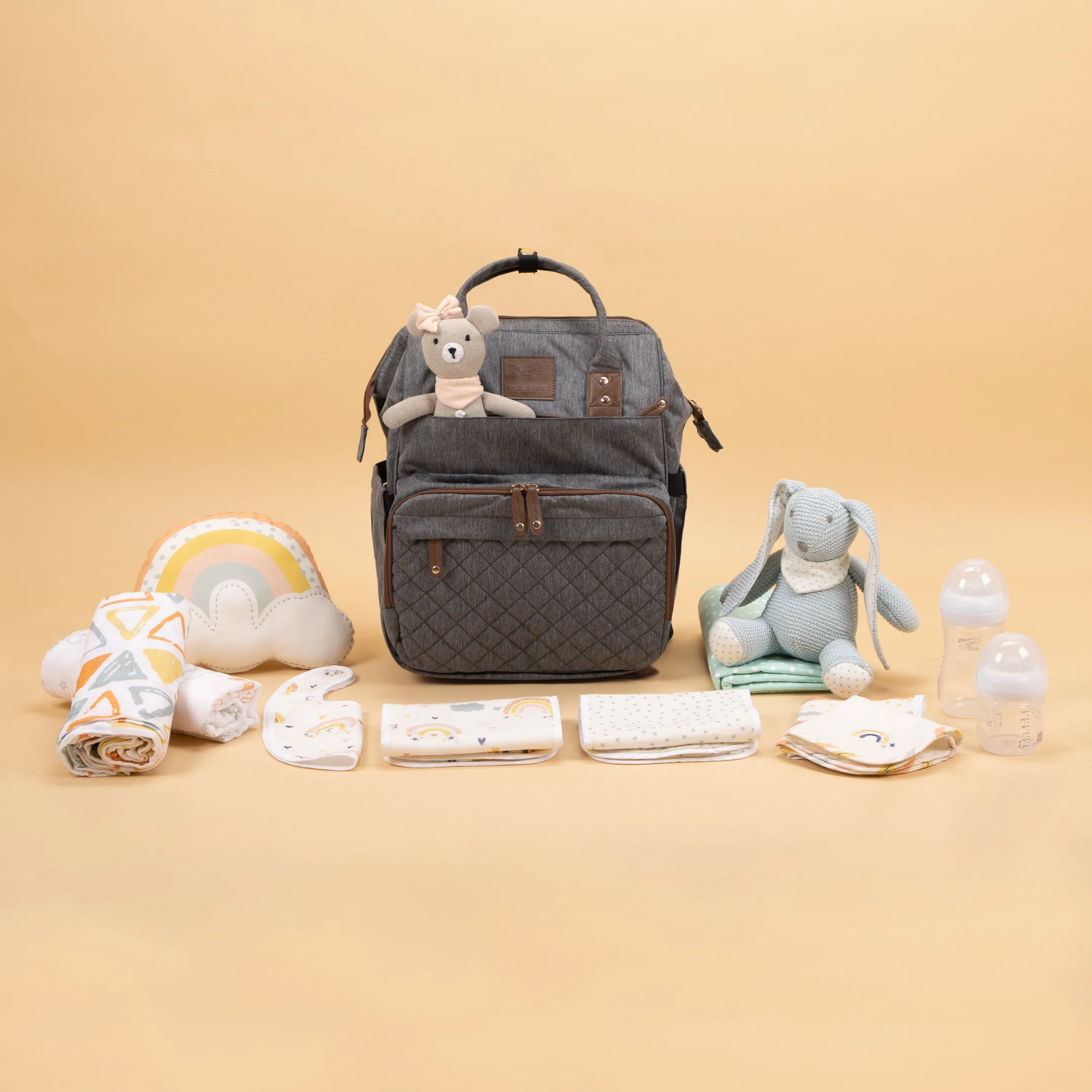 Abracadabra Diaper Bag With Changing Station - Grey