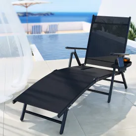 Adjustable Aluminium Sun Lounge Chair, UV-resistant - Gardeon