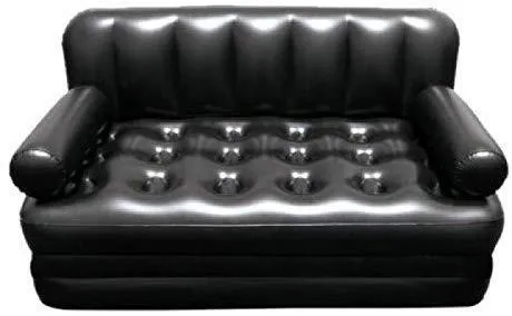 Air Sofa Bed 5 in 1 Inflatable Couch one Sofa 5 uses with Electric Pump (Black)
