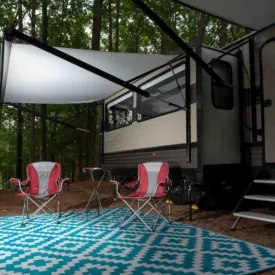 Aztec Teal & White Diamond Pattern Foldable Waterproof Large Camping Mat - 270x270 CM Aztec Teal & White Diamond Pattern Foldable Waterproof Large Camping Mat - 270x270 CM