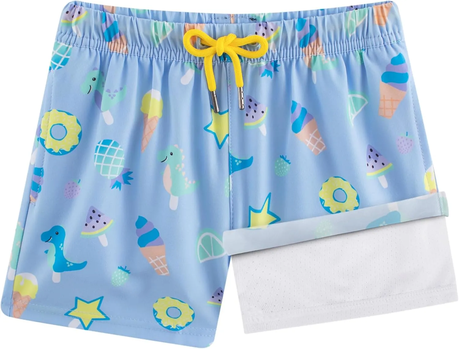 BRISIRA Boys Swim Trunks Bathing Suit Compression Liner Swimsuit Anti-Chafe Swim Shorts Toddler Kids Youth Teen Quick Dry