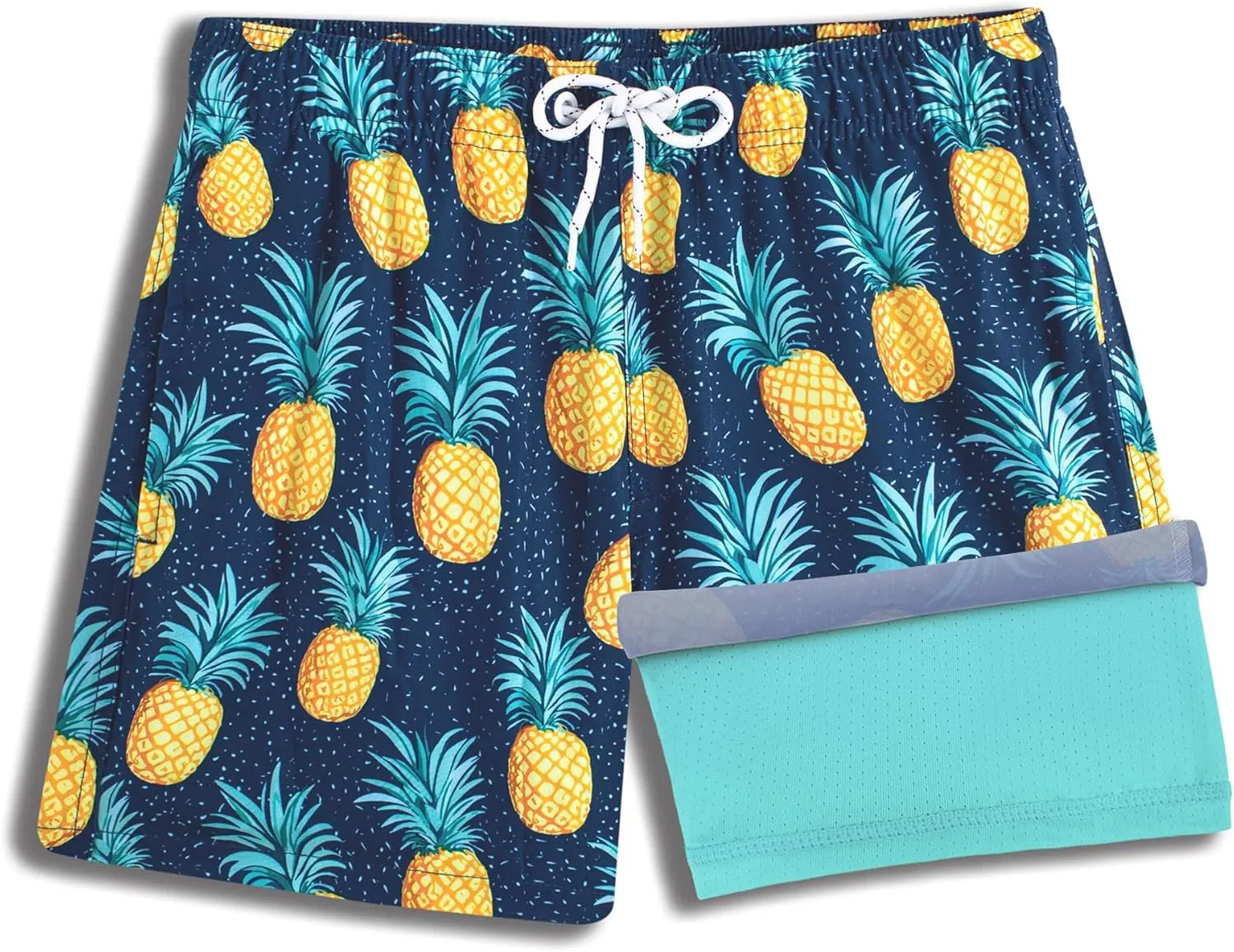 BRISIRA Boys Swim Trunks Swim Shorts with Compression Liner Stretch Bathing Suit Swimsuit Toddler Kids Youth Teen Quick Dry