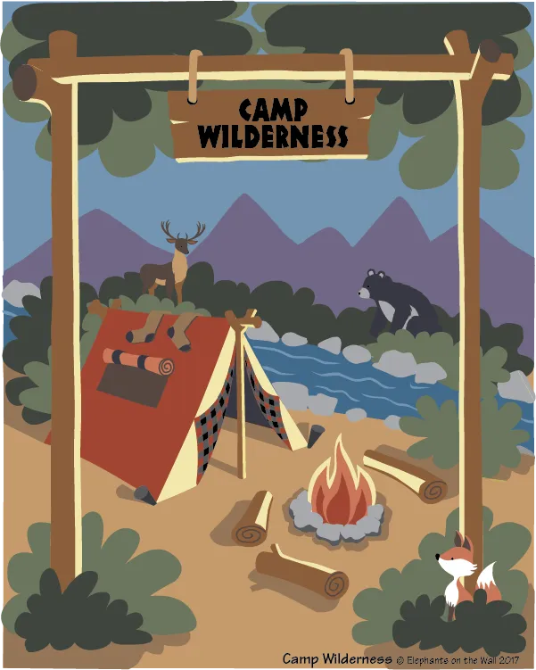 Camp Wilderness Paint-by-Number Mural