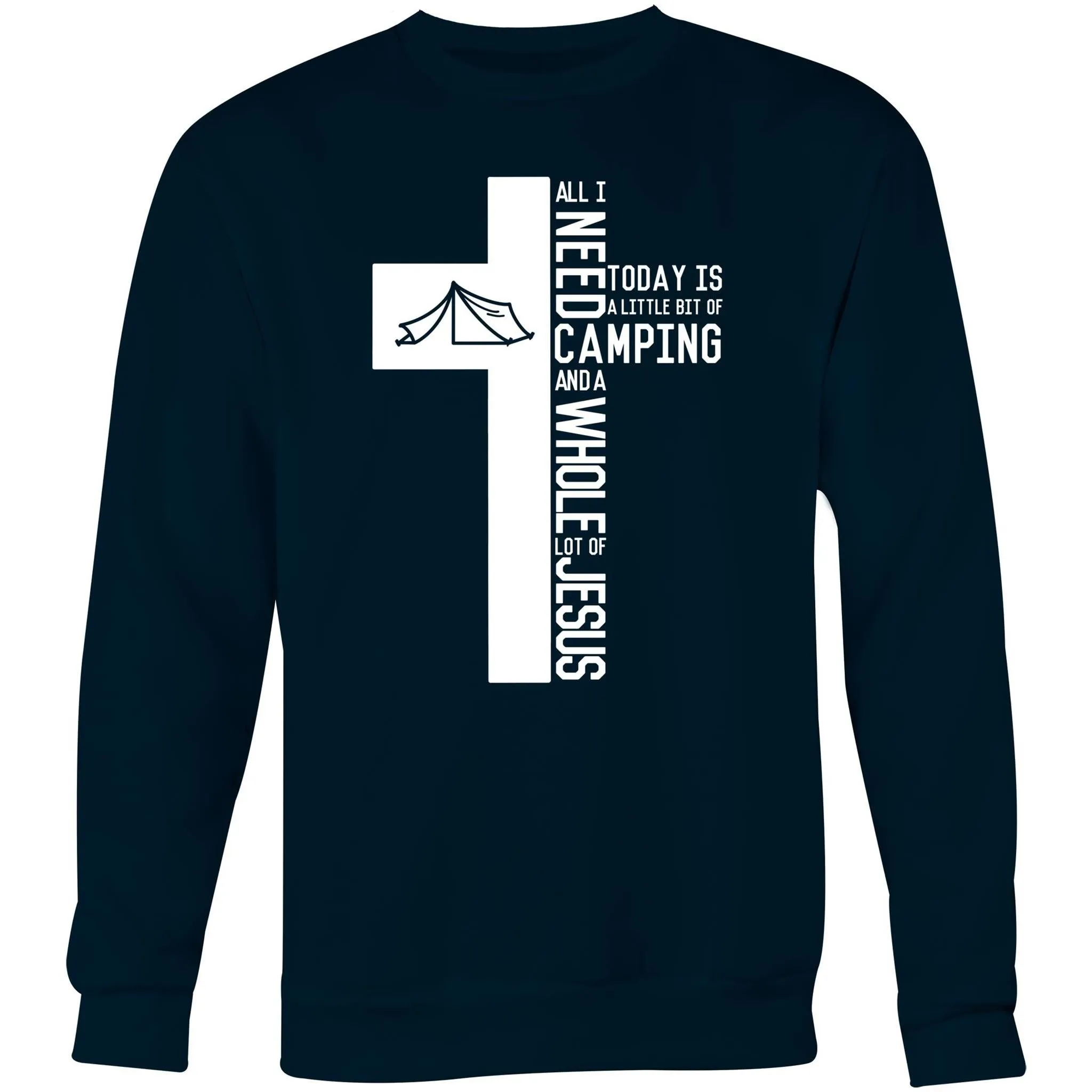 Camping & Jesus Crew Sweatshirt