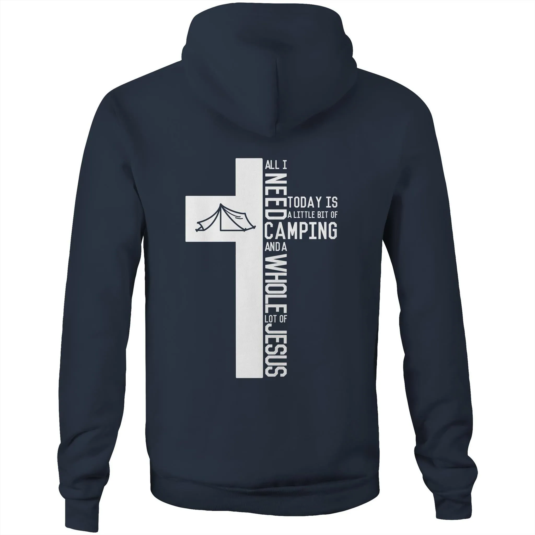 Camping & Jesus Pocket Hoodie Sweatshirt