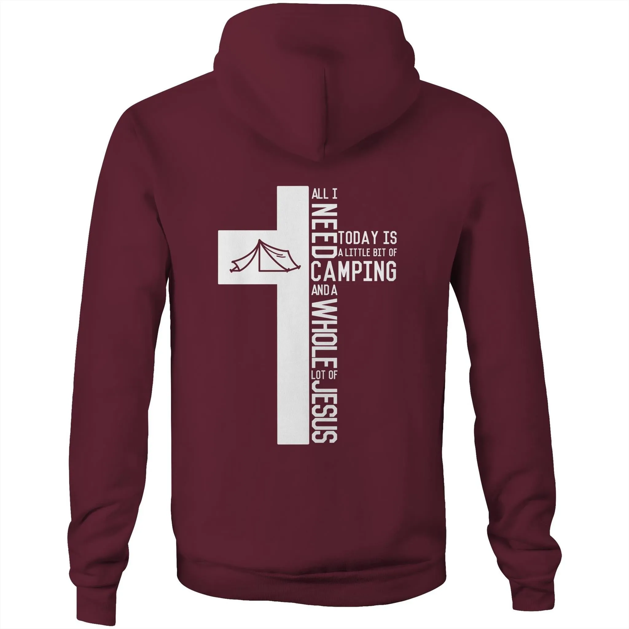 Camping & Jesus Pocket Hoodie Sweatshirt