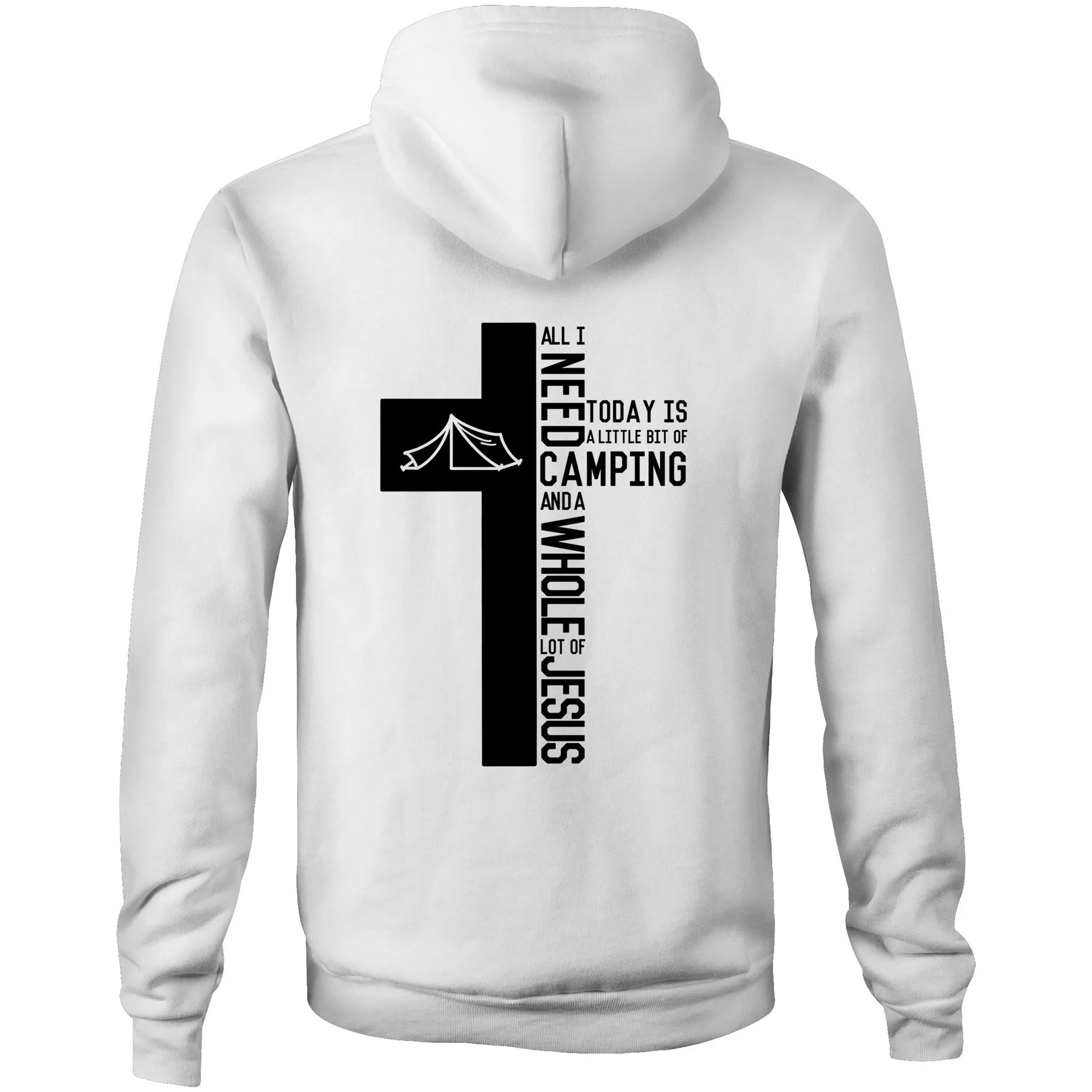Camping & Jesus Pocket Hoodie Sweatshirt
