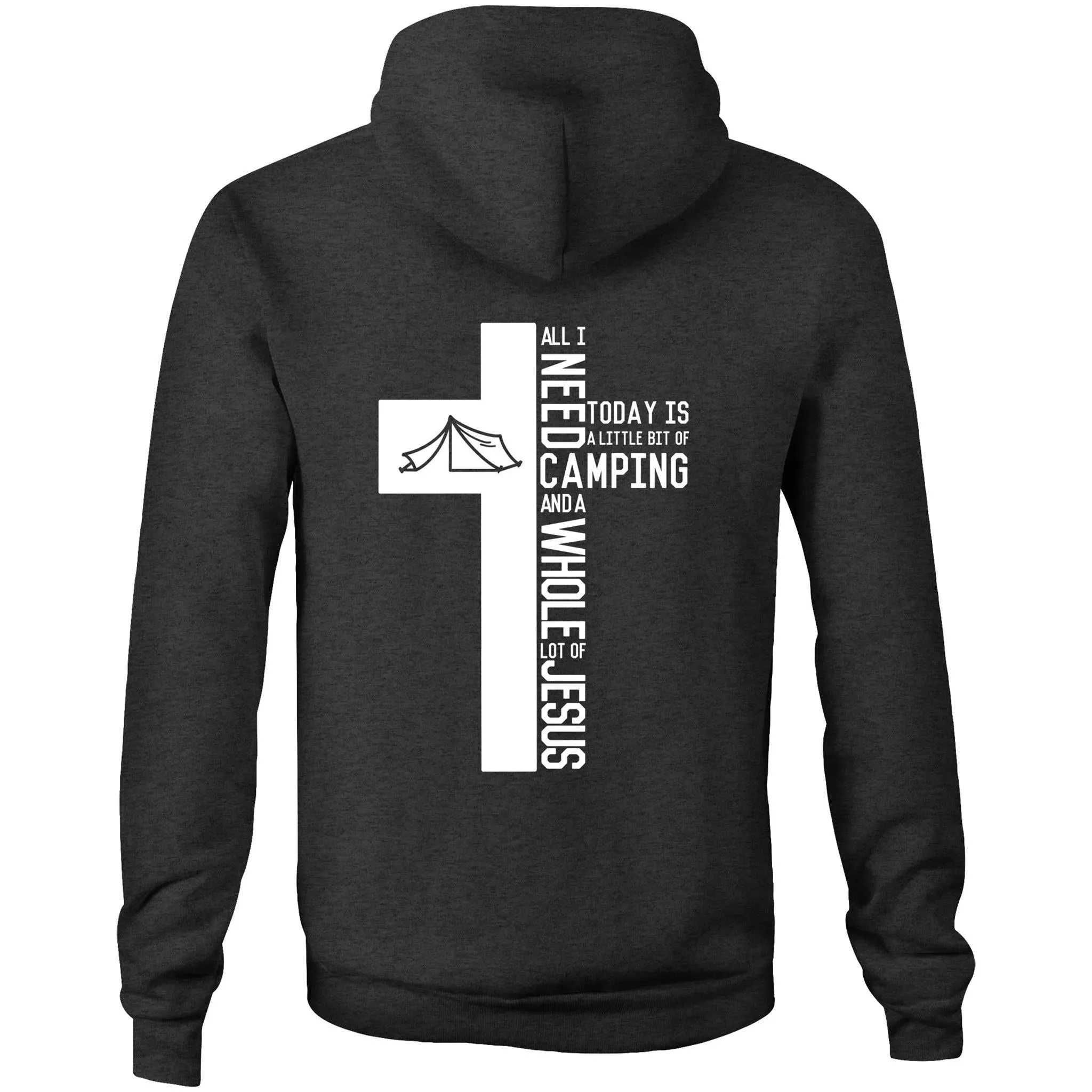 Camping & Jesus Pocket Hoodie Sweatshirt
