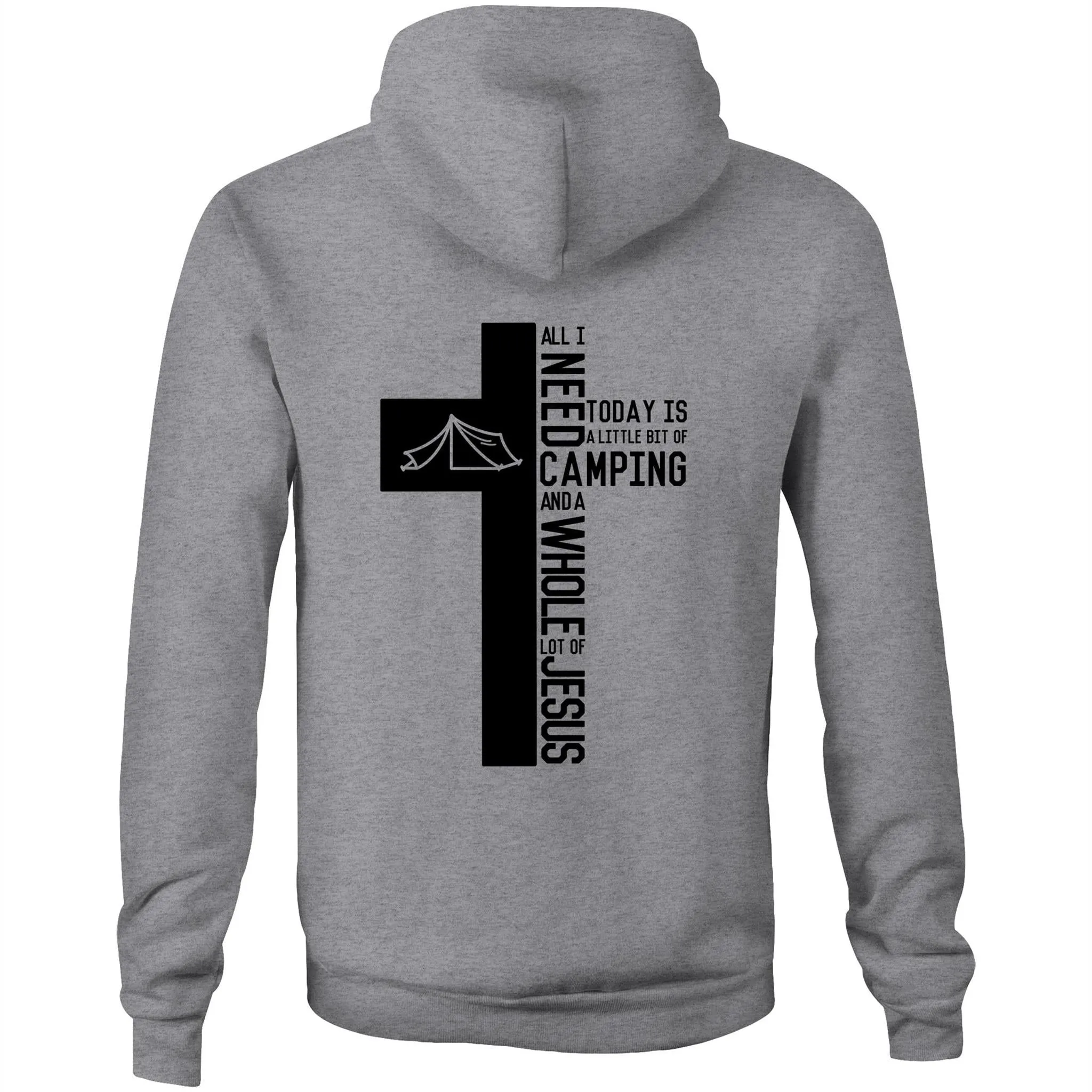 Camping & Jesus Pocket Hoodie Sweatshirt