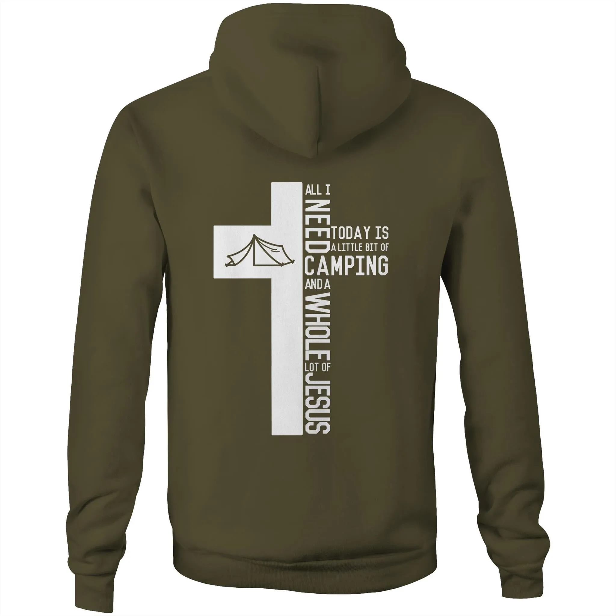 Camping & Jesus Pocket Hoodie Sweatshirt
