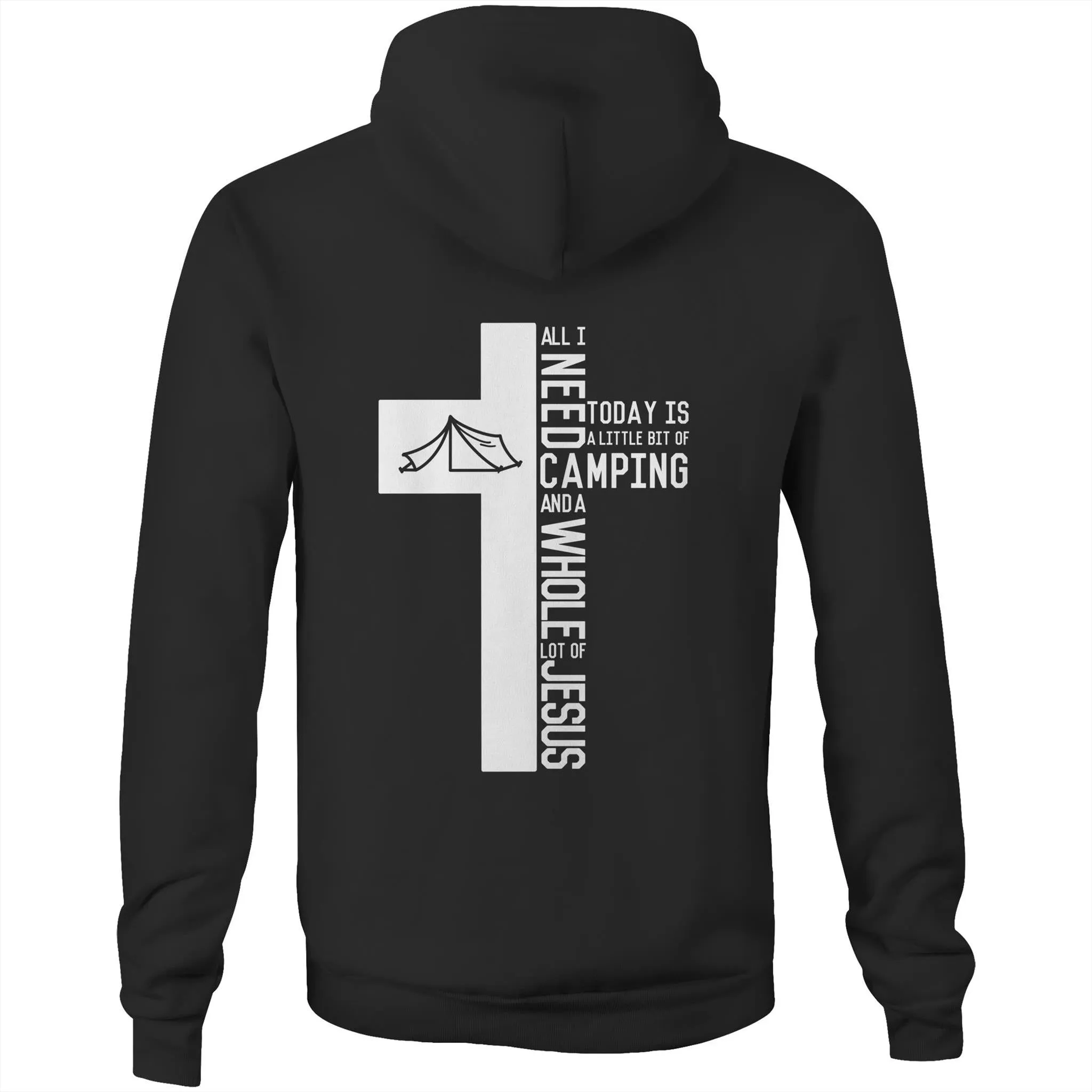 Camping & Jesus Pocket Hoodie Sweatshirt