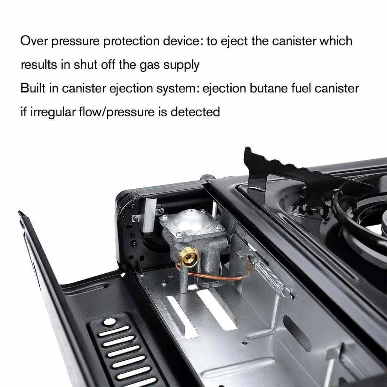 Camplux Dual Fuel (Propane & Butane) Portable Outdoor Camping Stove, Single Burner With Carrying Case - Blue