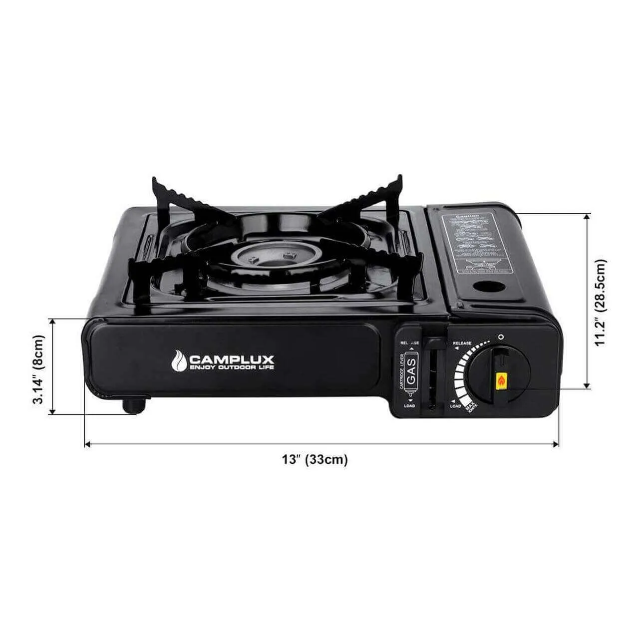 Camplux Dual Fuel (Propane & Butane) Portable Outdoor Camping Stove, Single Burner With Carrying Case - Blue