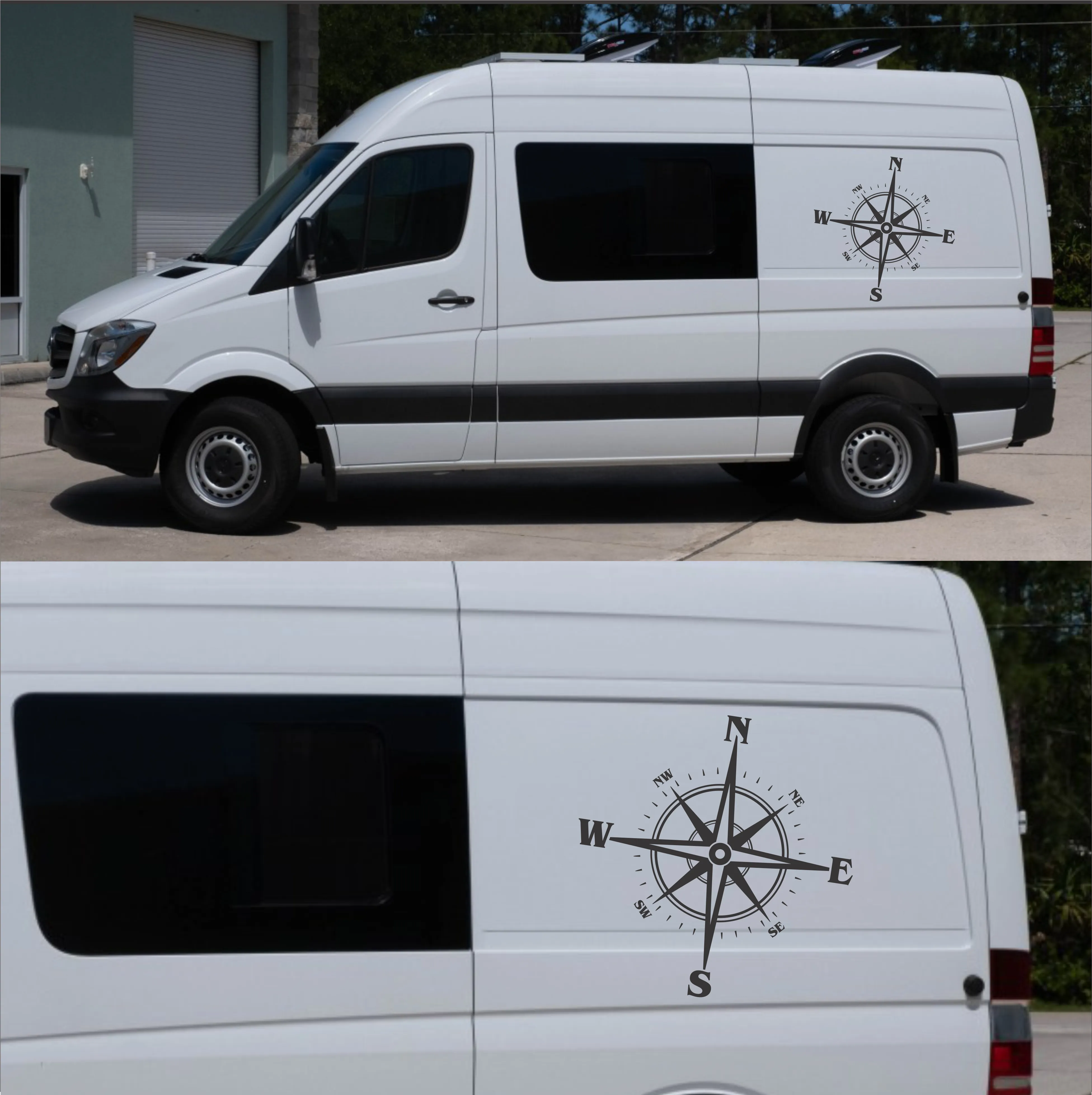 Compass Rose Light Rays With Cardinal Directions