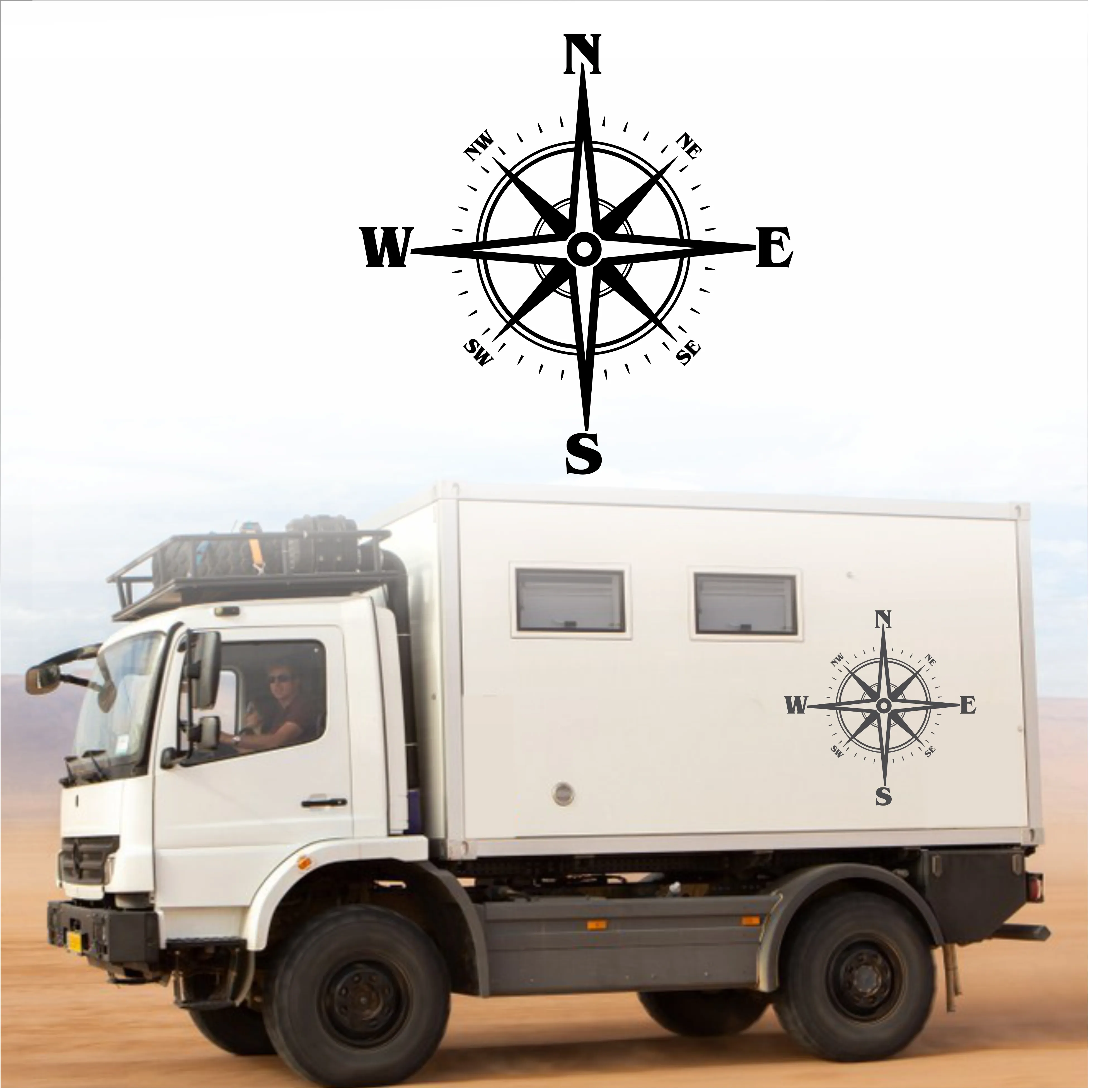 Compass Rose Light Rays With Cardinal Directions
