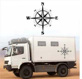 Compass Rose Light Rays With Cardinal Directions