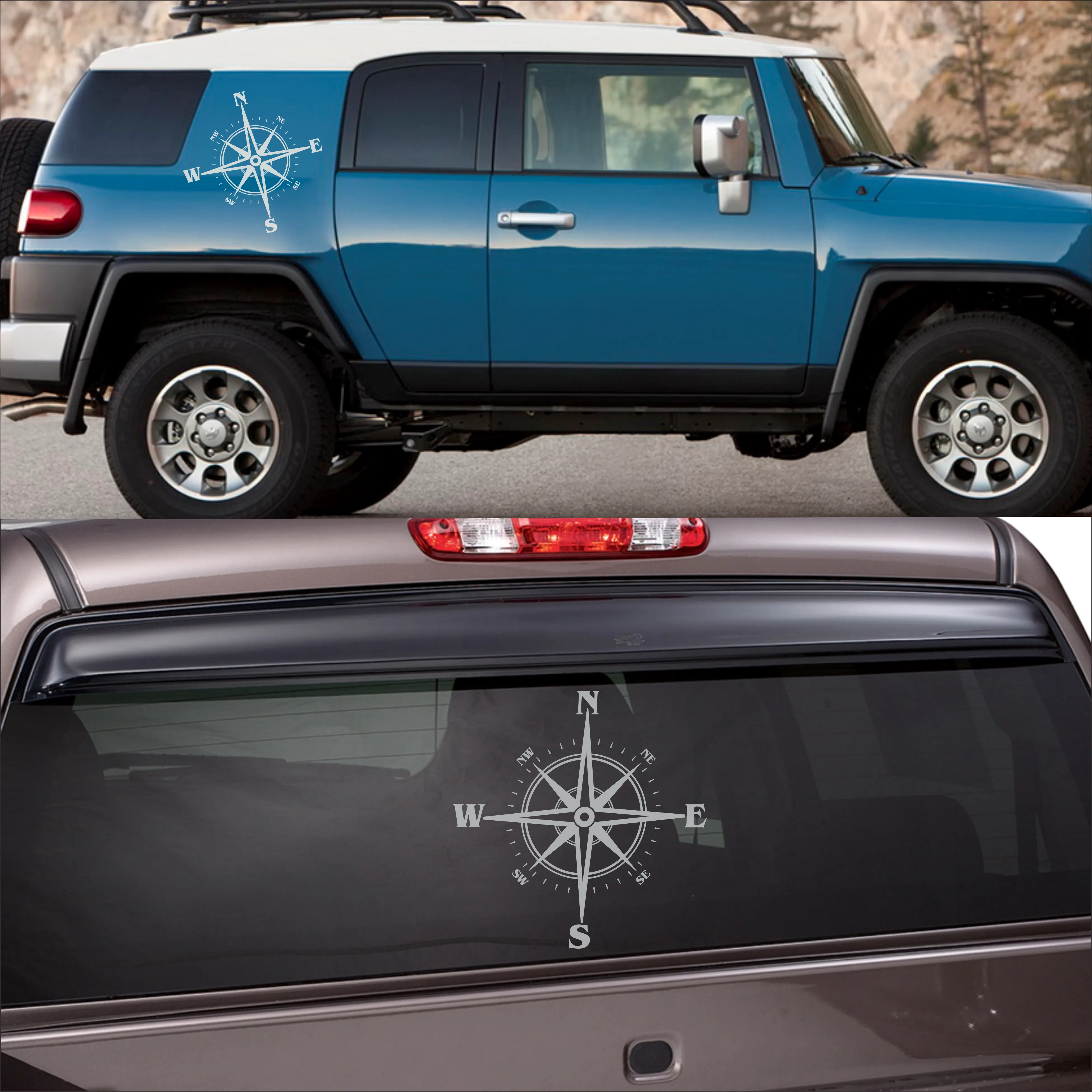 Compass Rose Light Rays With Cardinal Directions