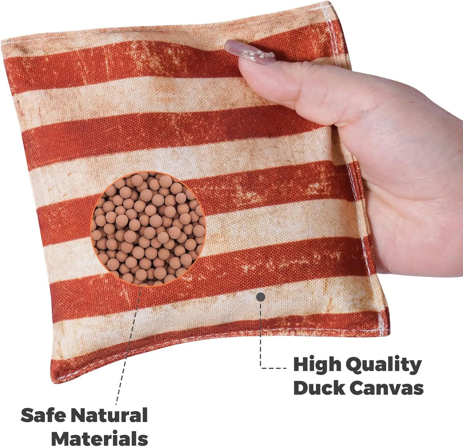 Cornhole Bags Set of 8, Bean Bags for Cornhole Game, Weather Resistant Corn Hole Bags, Waterproof Outdoor Backyard Tailgate Party Games, Includes Durable Carry Case