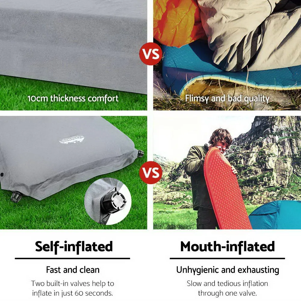 Durable 9.5cm Self Inflating Camping Mattress Single – Weisshorn