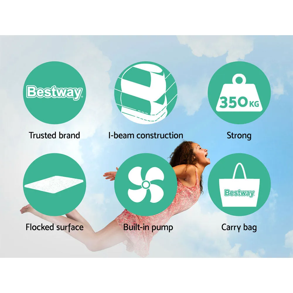 Durable Queen Air Mattress with Built-In Pump by Bestway