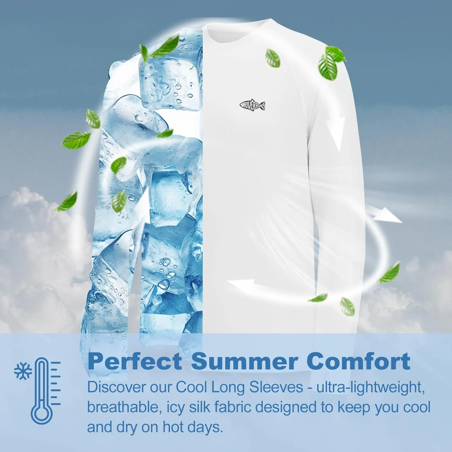 Fishing Shirt for Men Long Sleeve UPF 50  UV Sun Protection Swim Shirt Rash Guard for Men #1034