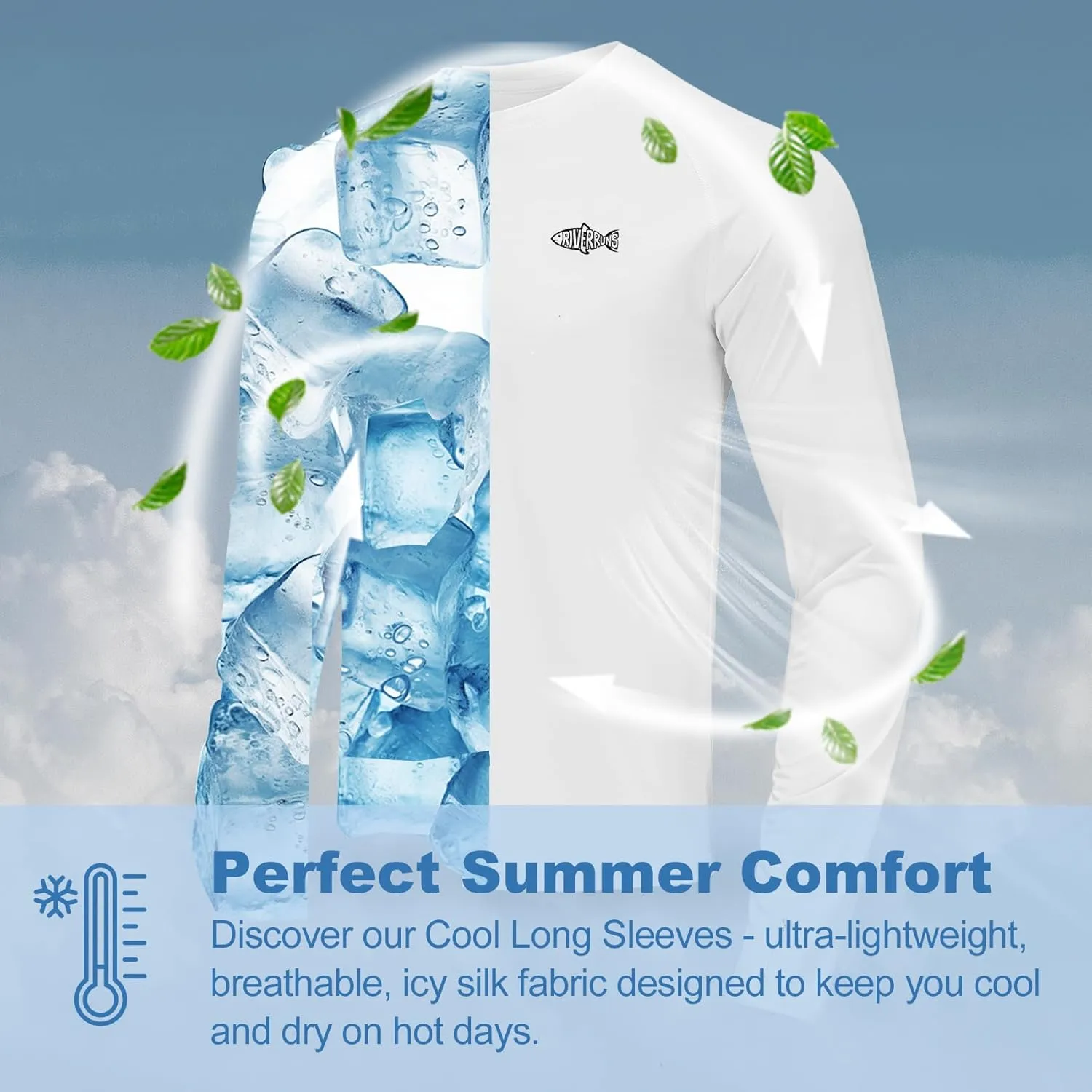 Fishing Shirt for Men Long Sleeve UPF 50  UV Sun Protection Swim Shirt Rash Guard for Men #1034