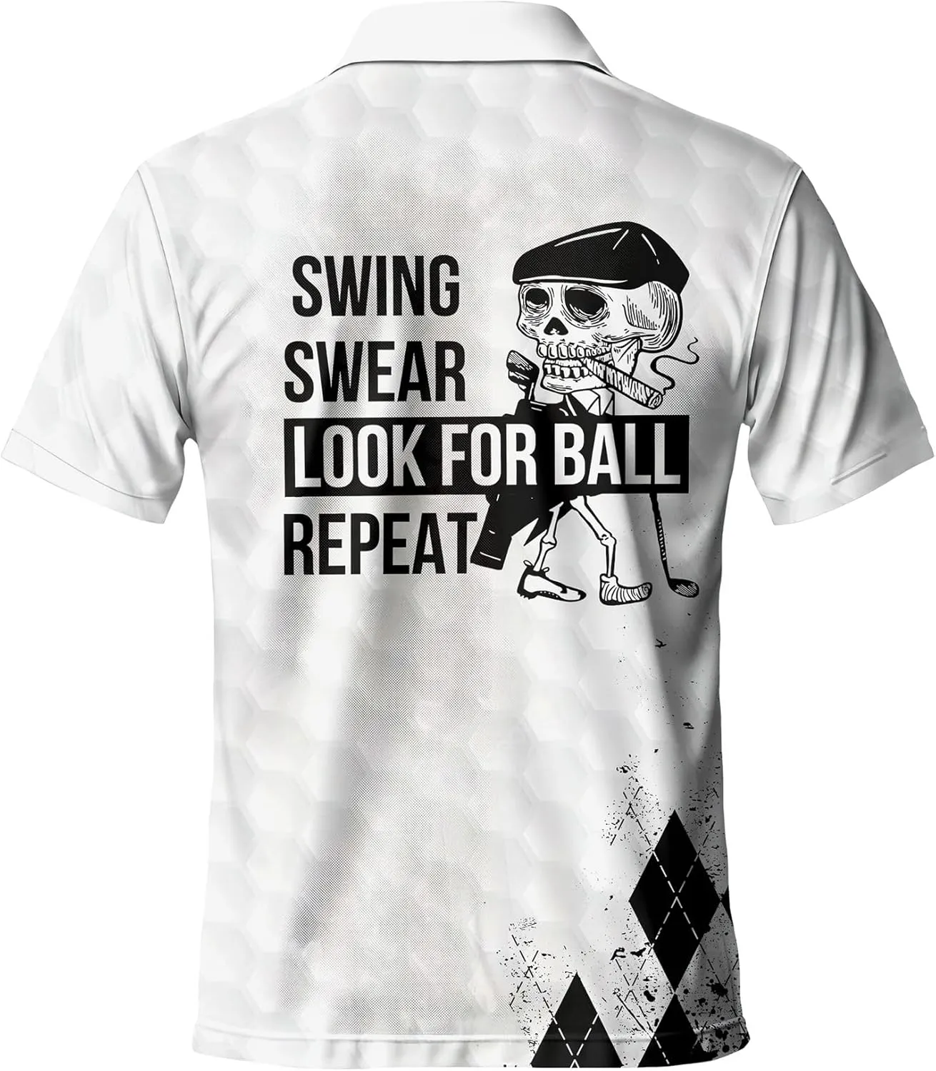 Funny Golf Shirts for Men, Hawaiian Polo Shirts for Men Unisex Casual Shirt Mens Polo Shirts Short Sleeve