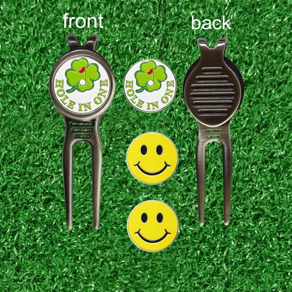 Golf Divot Repair Tool with Ball Marker, A Unique and Multi-Functional Golf Accessory, Nickel