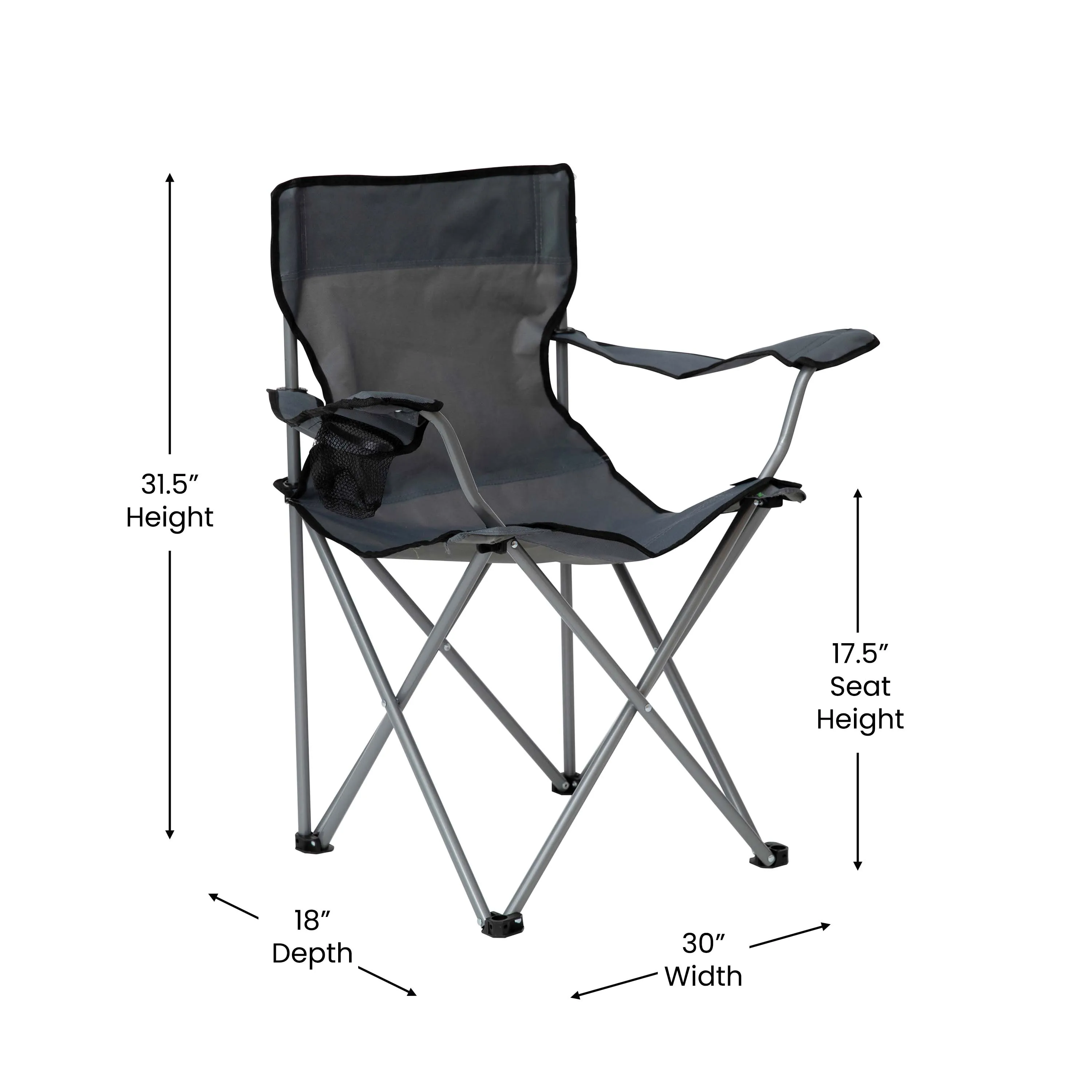 Gray Folding Camping Chair JJ-CC303-GY-GG