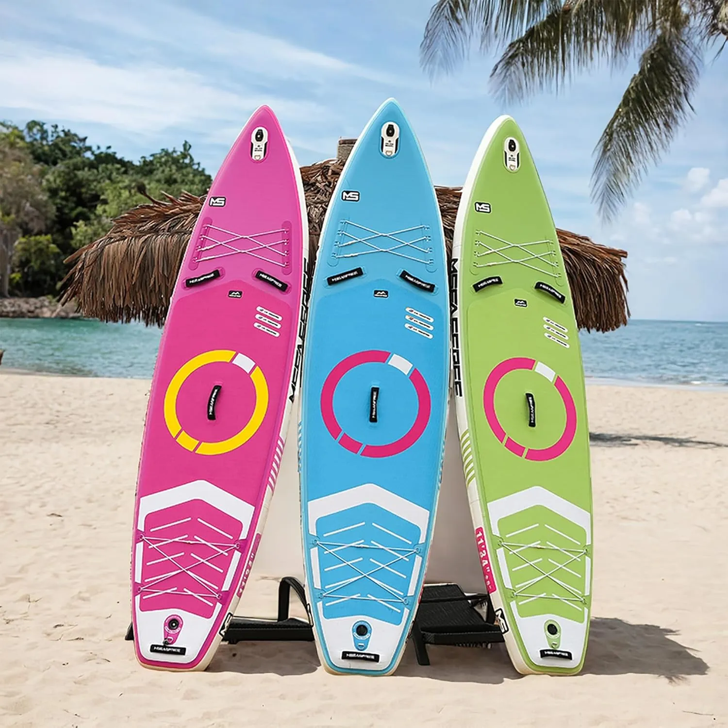 Inflatable Paddle Board, Paddle Boards for Adults, 11'x34 x6 with Premium SUP Accessories, Backpack, Leash, Paddle, and Hand Pump for Youth & Adults