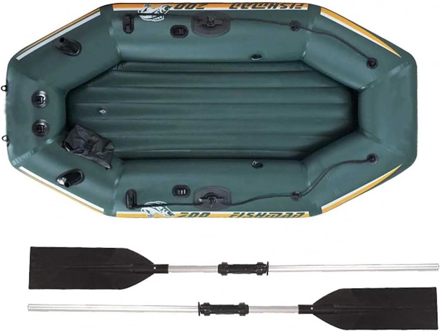 Inflatable Rafts for Adults Heavy Duty, Inflatable Boat Equipped with Double Paddles, Inflatable Fishing Raft, Kayak