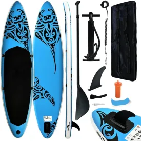 Inflatable Stand Up Paddleboard Set for Ultimate Water Adventures, Compact and Durable, Relaxation and Exploration, Blue Inflatable Stand Up Paddleboard Set for Ultimate Water Adventures, Compact and Durable, Relaxation and Exploration, Blue
