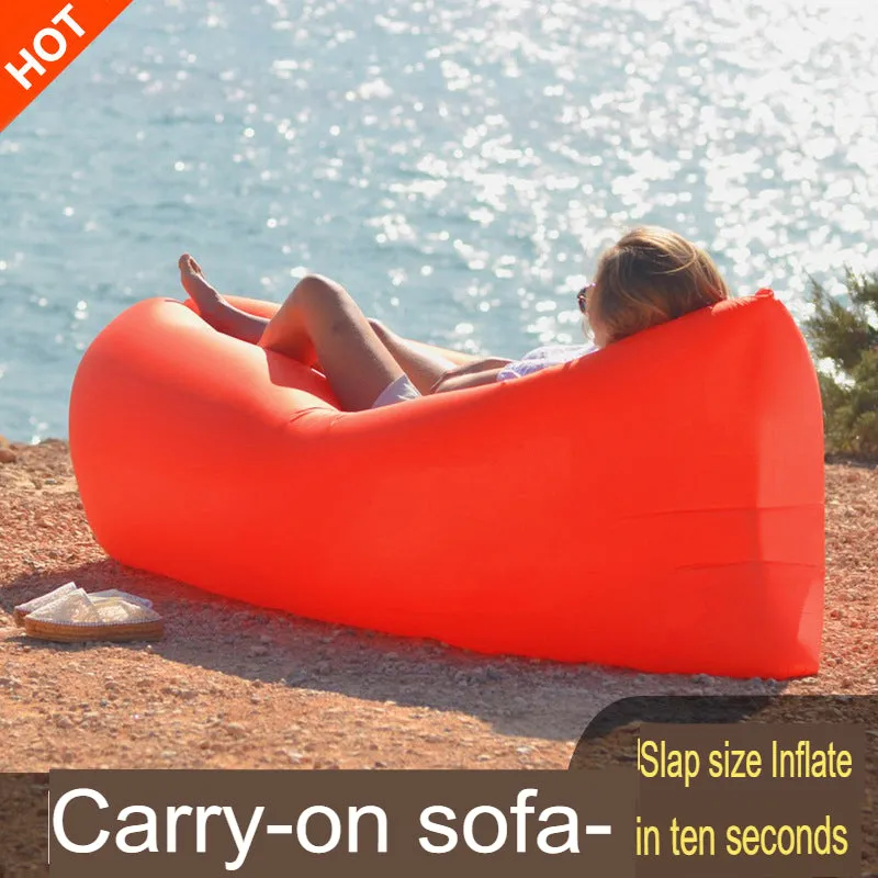 Internet celebrity outdoor lazy inflatable sofa Douyin inflatable bed portable air sleeping bag single folding camping air cushion