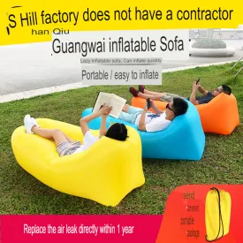 Internet celebrity outdoor lazy inflatable sofa Douyin inflatable bed portable air sleeping bag single folding camping air cushion