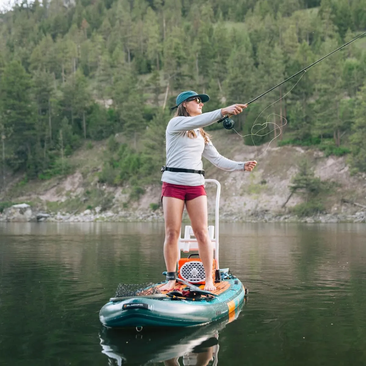 iROCKER Blackfin Model XL 6.0 Inflatable Stand Up Paddle Board Premium SUP and Accessories Made for All Skill Levels, Enhanced Stability