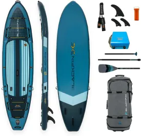 iROCKER Blackfin Model XL 6.0 Inflatable Stand Up Paddle Board Premium SUP and Accessories Made for All Skill Levels, Enhanced Stability