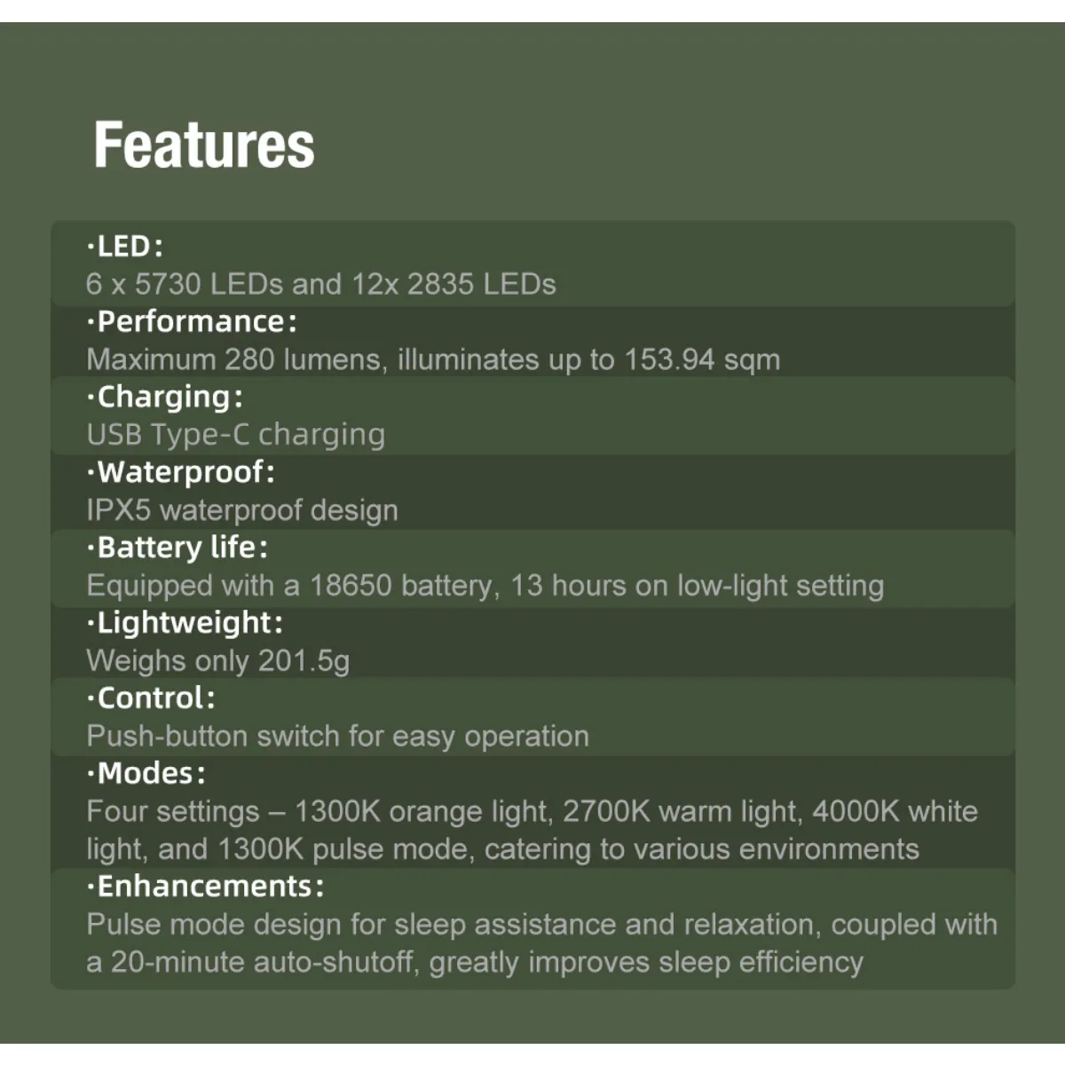 KLARUS CL3 280LM CAMPING TENT LANTERN