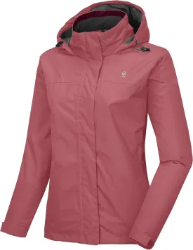 Little Donkey Andy Womens Waterproof Rain Jacket Lightweight Outdoor Windbreaker Rain Coat Shell for Hiking, Travel
