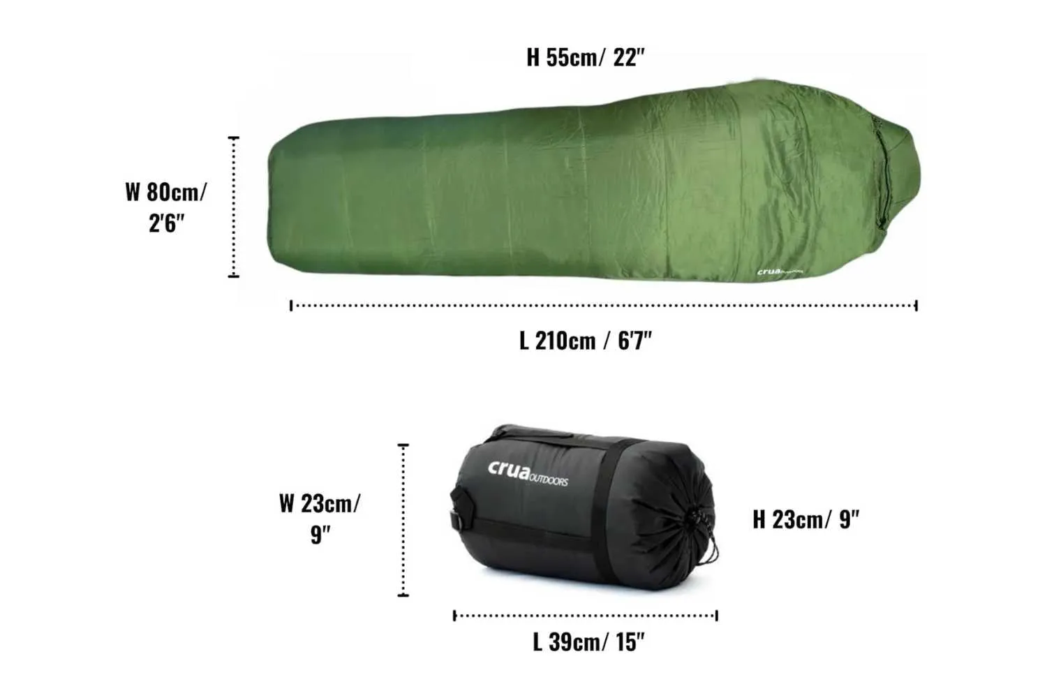 Mummy Sleeping Bag | by Crua Outdoors