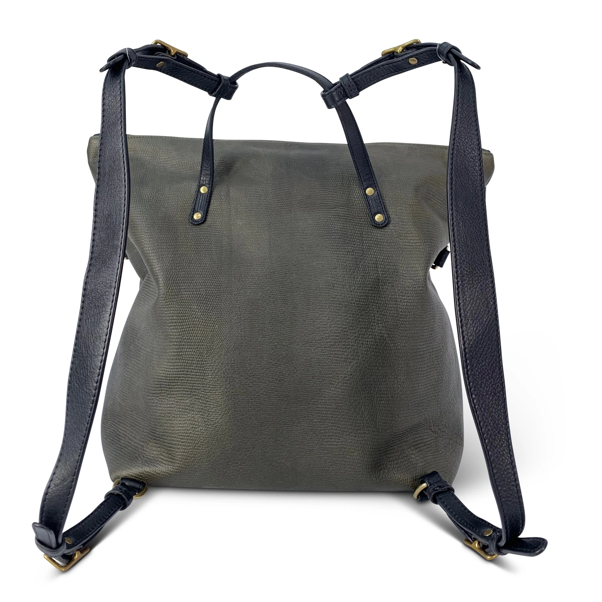 Olive Petite Lizard Morleigh Convertible Backpack Tote