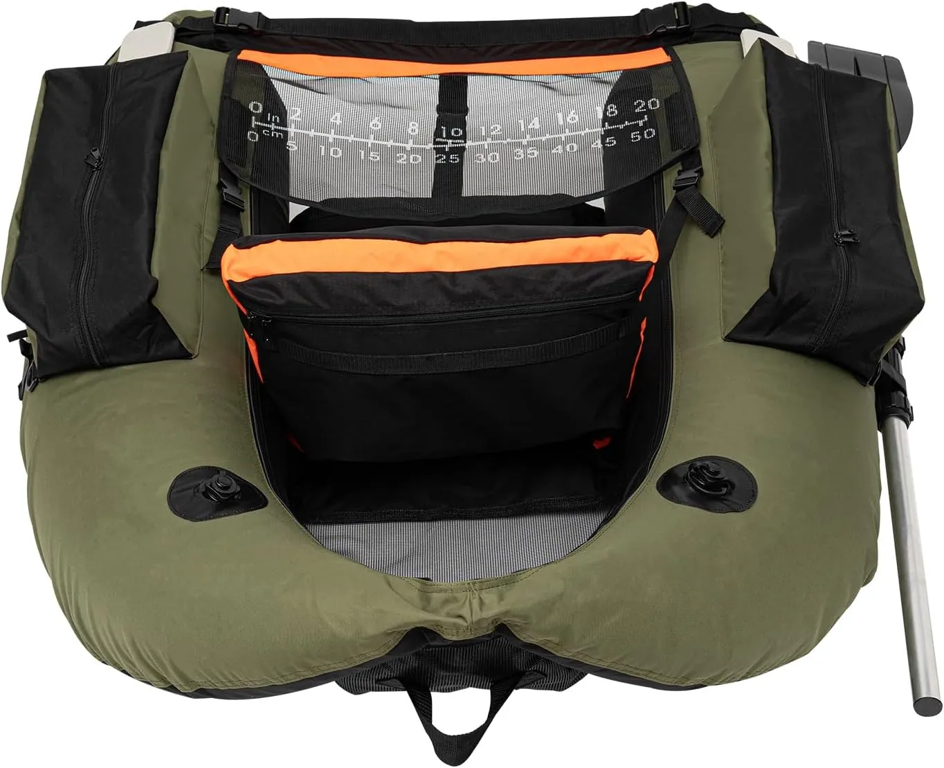 Outdoor Fishing Boat, Inflatable Fishing Boat, 3000lbs Loading Capacity, U-Shaped Design,90-180Adjustable Backrest for Fishing, Rafting, Exploring