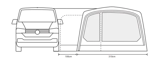 Outdoor Revolution Movelite T4E Mid Drive Away Awning - 220 to 255cm