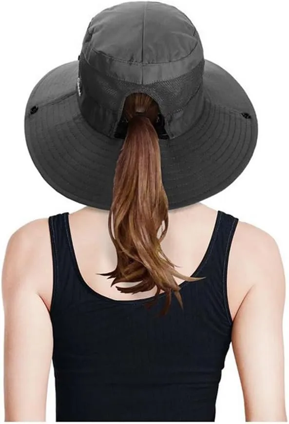 Outdoor UPF 50  UV Sun Protection Waterproof Breathable Face Neck Flap Cover Folding Sun Hat for Men/Women