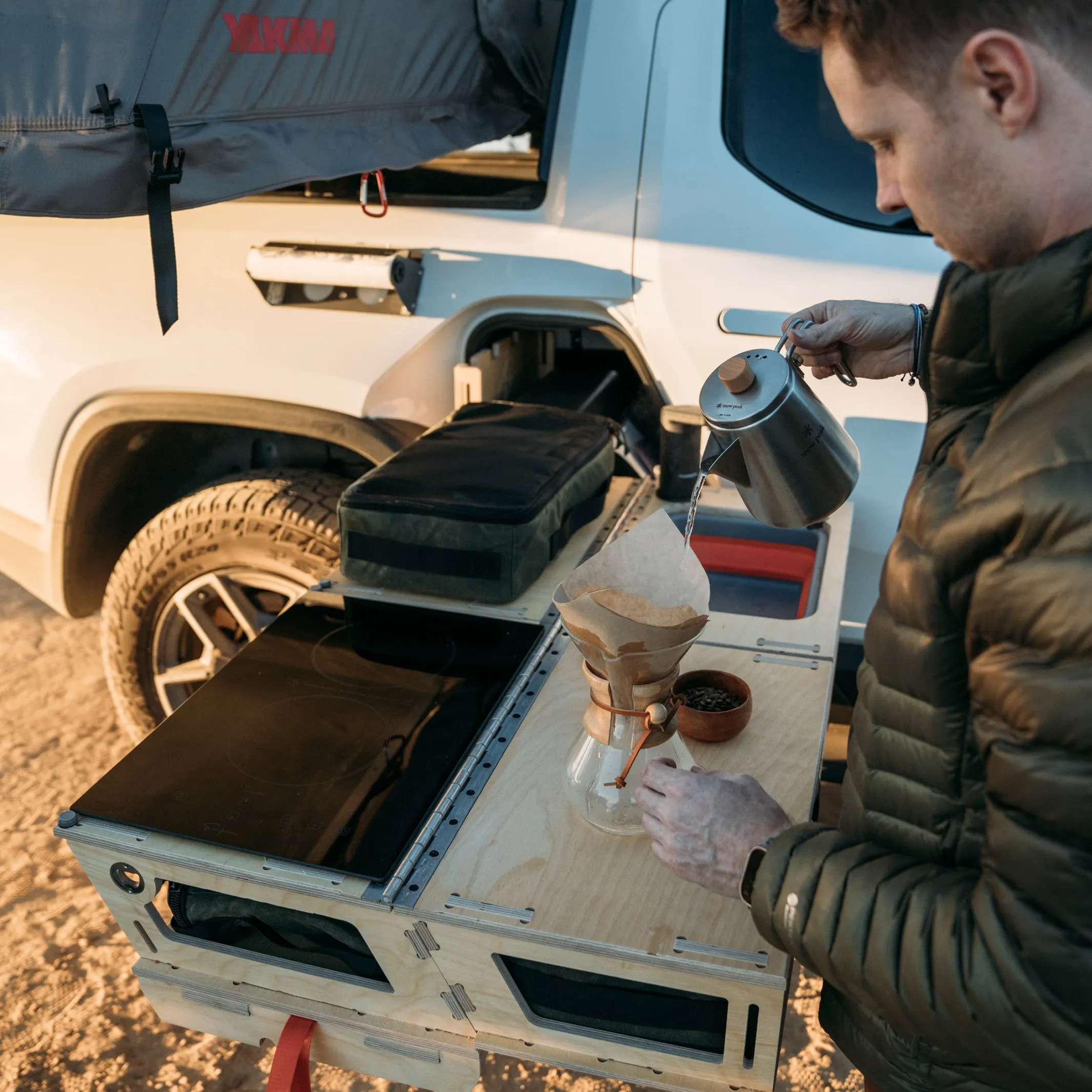 Rivian R1T - Camp Kitchen with Overland Gear Sled